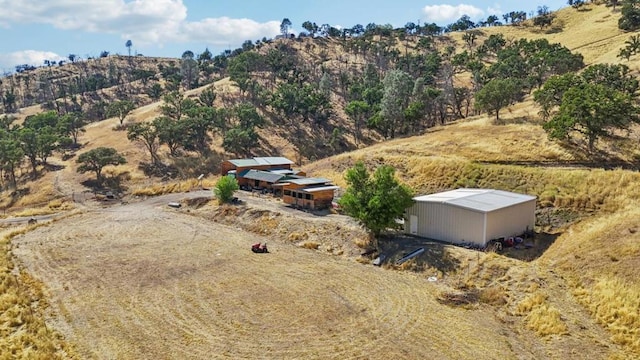 drone / aerial view with a rural view