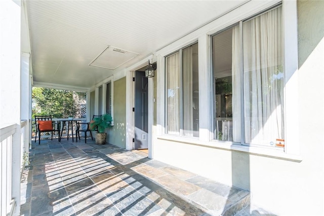 view of patio with a porch