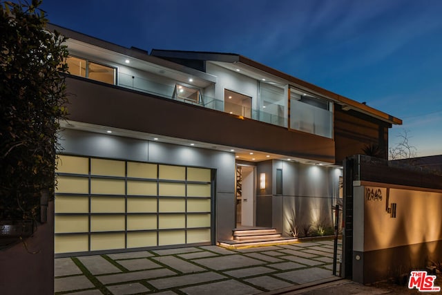 modern home with a garage