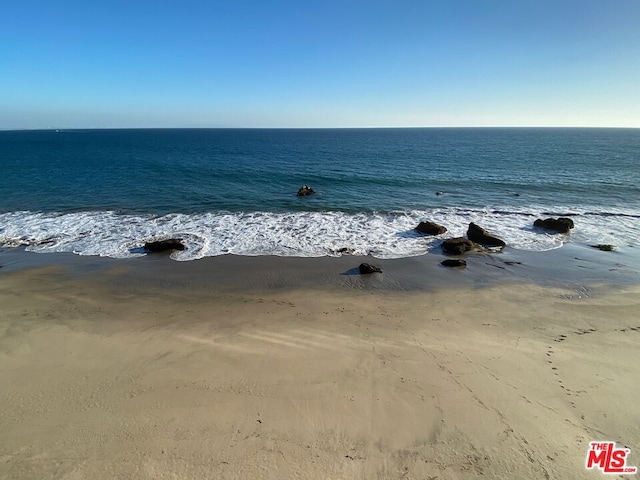 water view with a view of the beach