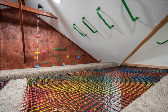 interior details featuring carpet flooring