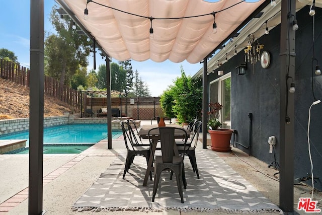 view of pool with a patio