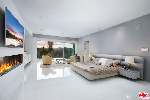 view of tiled bedroom