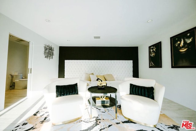 bedroom featuring light hardwood / wood-style flooring