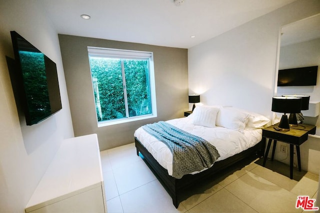 view of tiled bedroom