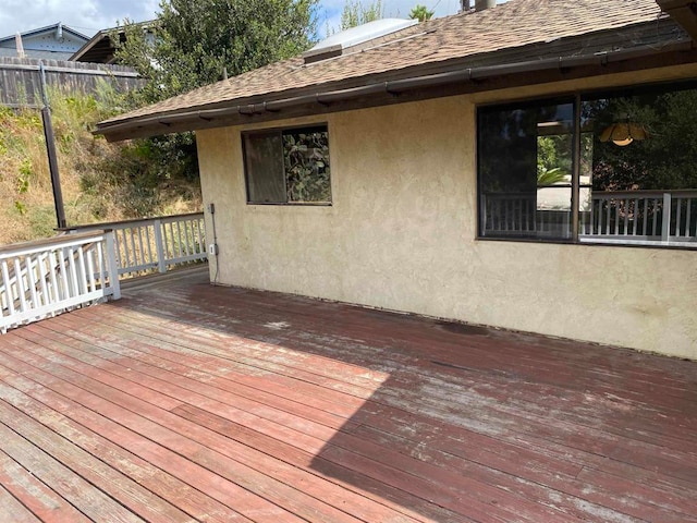 view of wooden deck