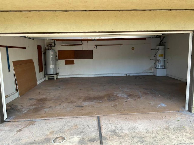 garage with water heater