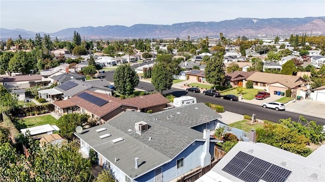 aerial view featuring a mountain view