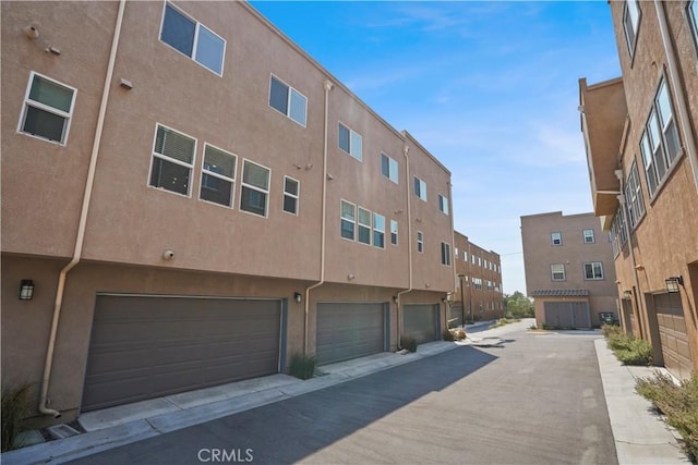 view of property featuring a garage