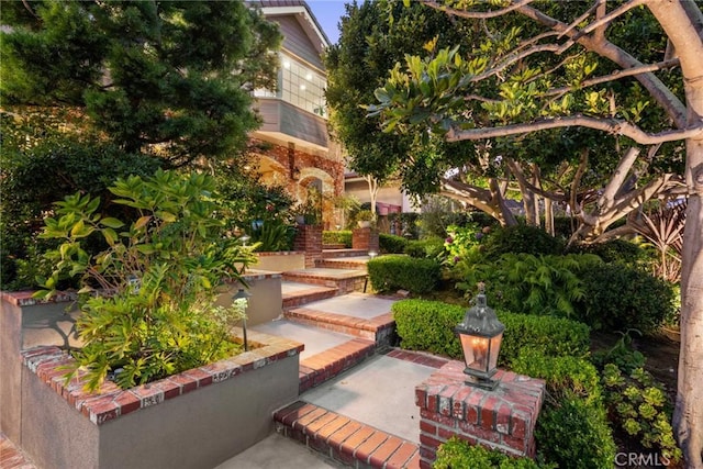 view of property's community featuring a patio