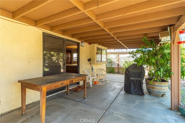 view of patio featuring area for grilling