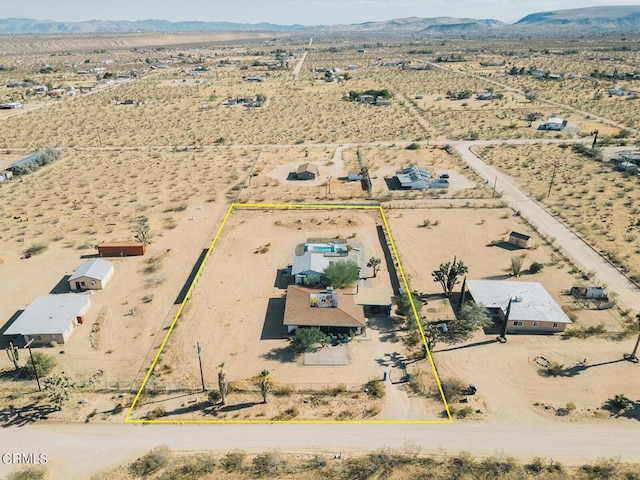 aerial view featuring a mountain view