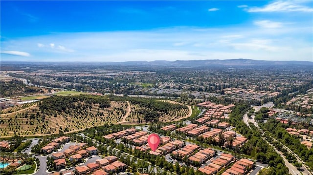 aerial view featuring a mountain view