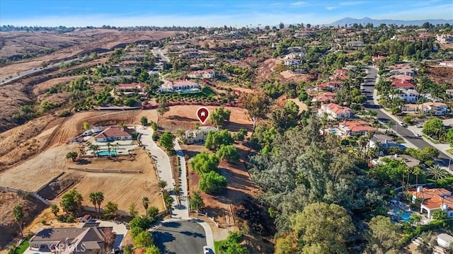 bird's eye view featuring a mountain view