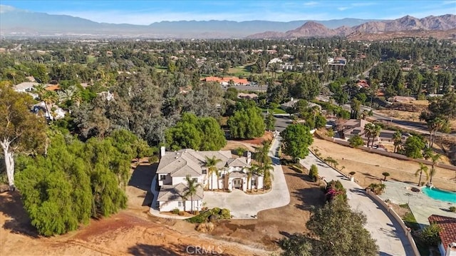 bird's eye view featuring a mountain view