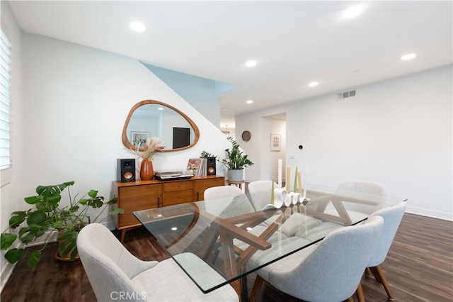 dining room featuring dark hardwood / wood-style floors