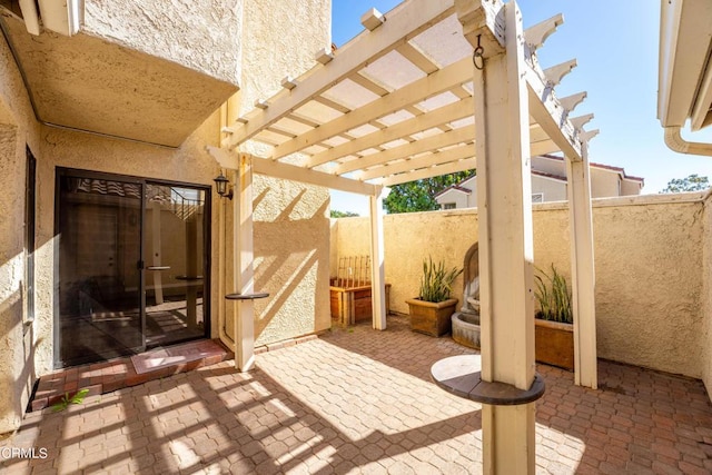 view of patio with a pergola