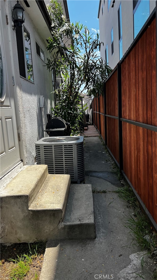 view of patio / terrace featuring central air condition unit