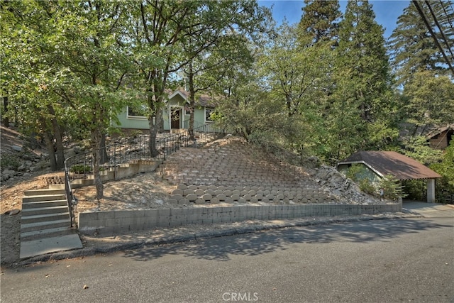 view of obstructed view of property