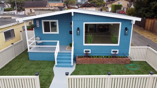 view of outdoor structure with a lawn