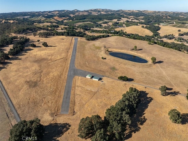 drone / aerial view with a rural view