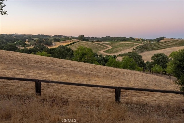 mountain view with a rural view