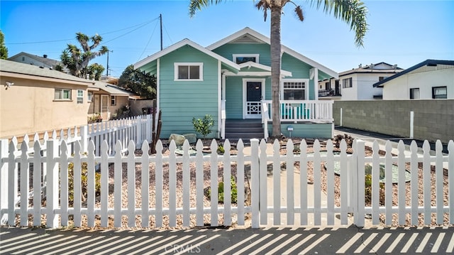 view of front of property with covered porch