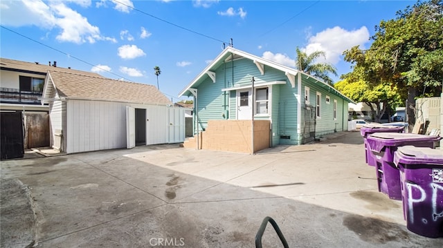 view of front of home with a patio area