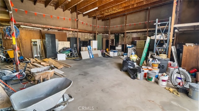 interior space featuring concrete floors