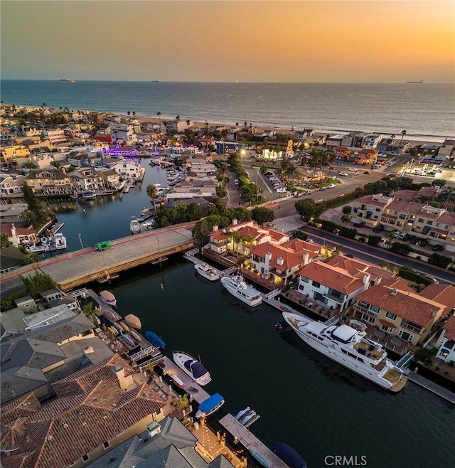 16592 Grimaud Ln, Huntington Beach, CA 92649 - aerial view at dusk of a water view