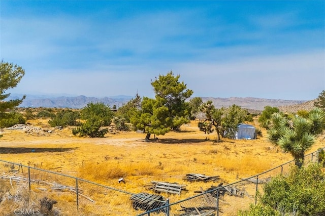 mountain view with a rural view