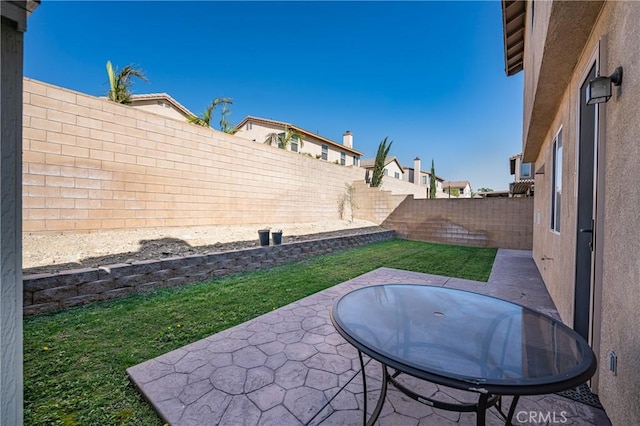 view of patio / terrace with a fenced backyard