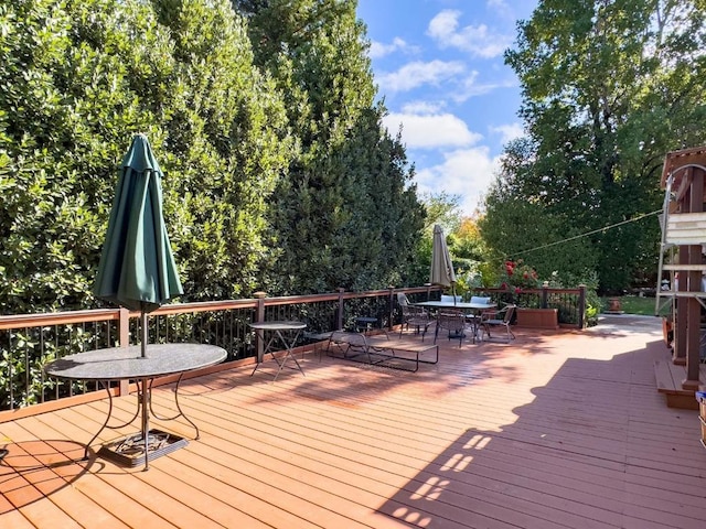 view of wooden terrace