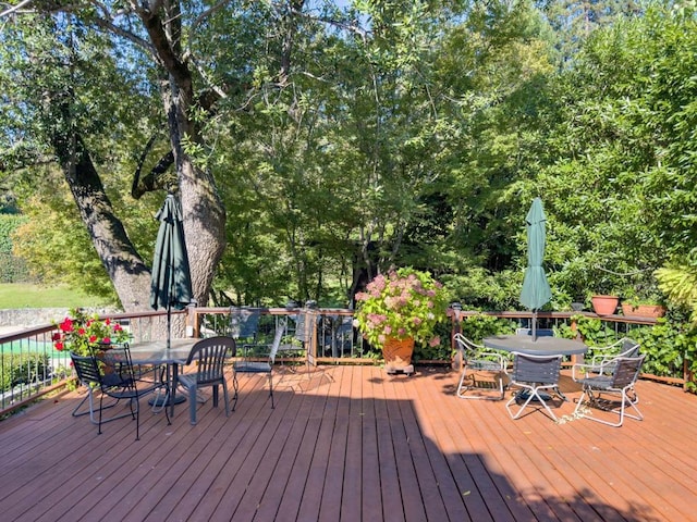 view of wooden terrace