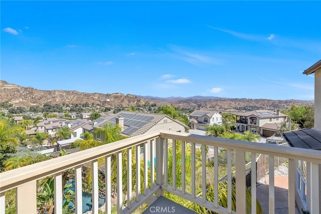 balcony with a mountain view