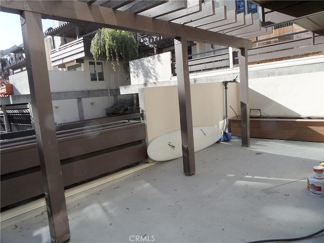 view of patio with a pergola