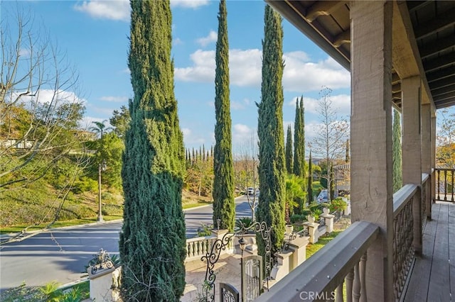 view of balcony