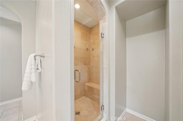 bathroom with walk in shower