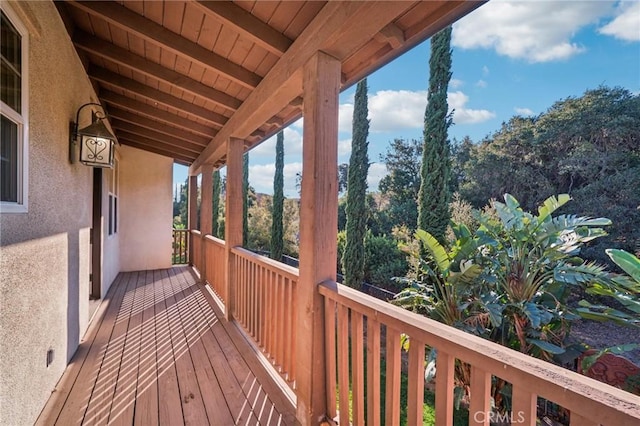 view of wooden deck