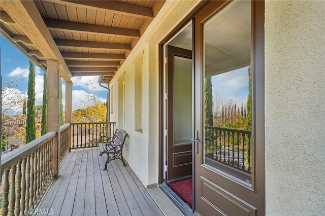 view of wooden deck