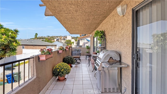 balcony with area for grilling