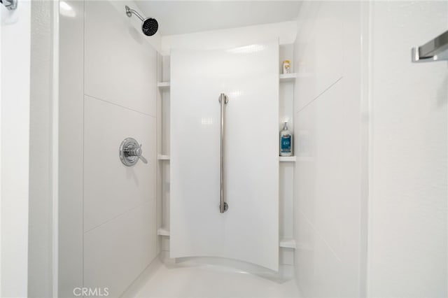 bathroom with a shower