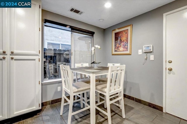 view of dining area