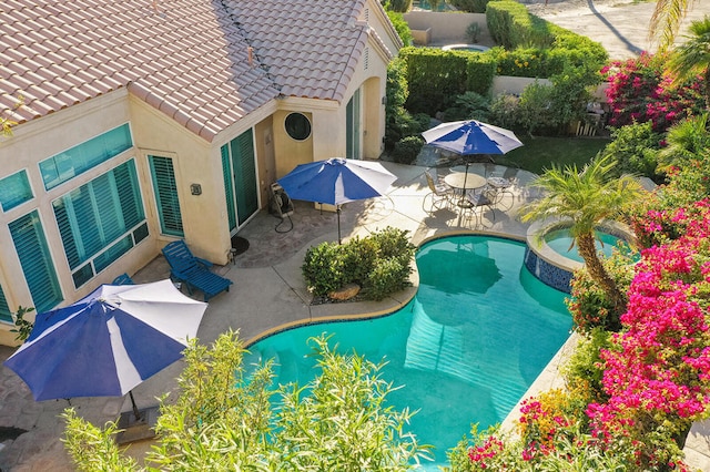 view of pool with a patio