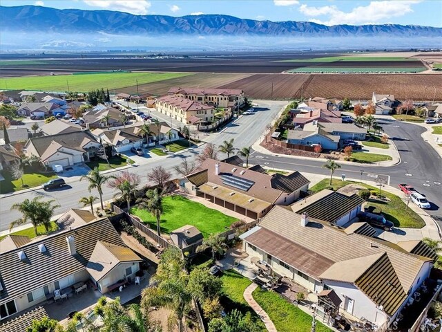 drone / aerial view with a mountain view