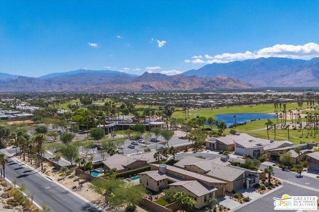 aerial view featuring a mountain view