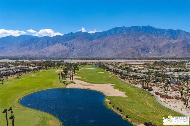 property view of mountains featuring a water view