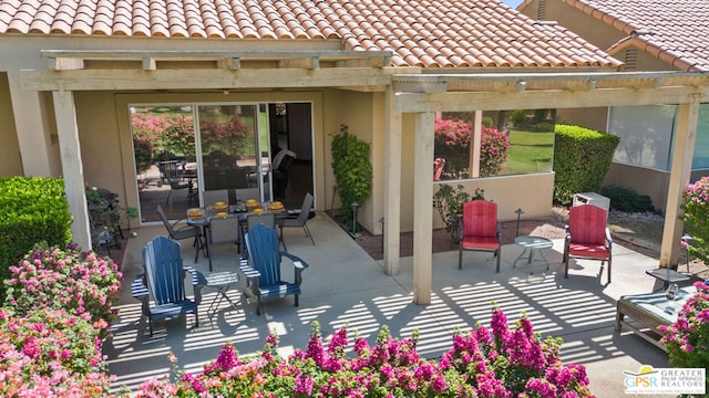 view of patio / terrace with a pergola