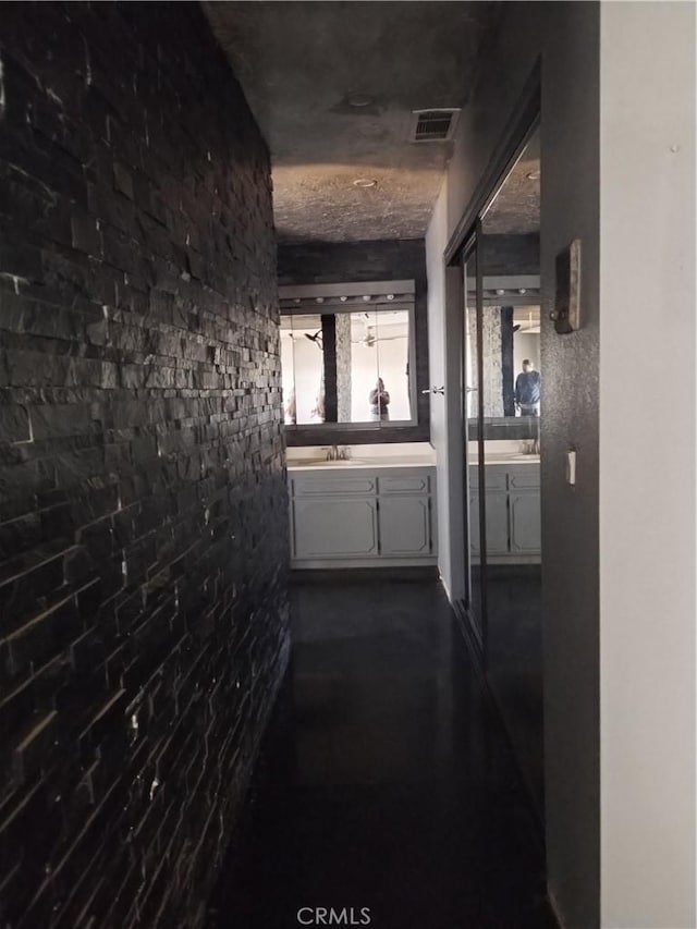 corridor with sink