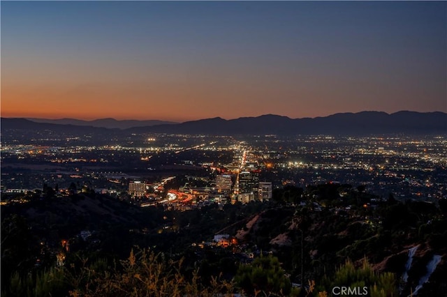 view of mountain feature featuring a city view